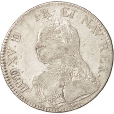 France, Louis XV, Écu aux branches d'olivier, 1727, Paris, F(12-15), KM 486.1