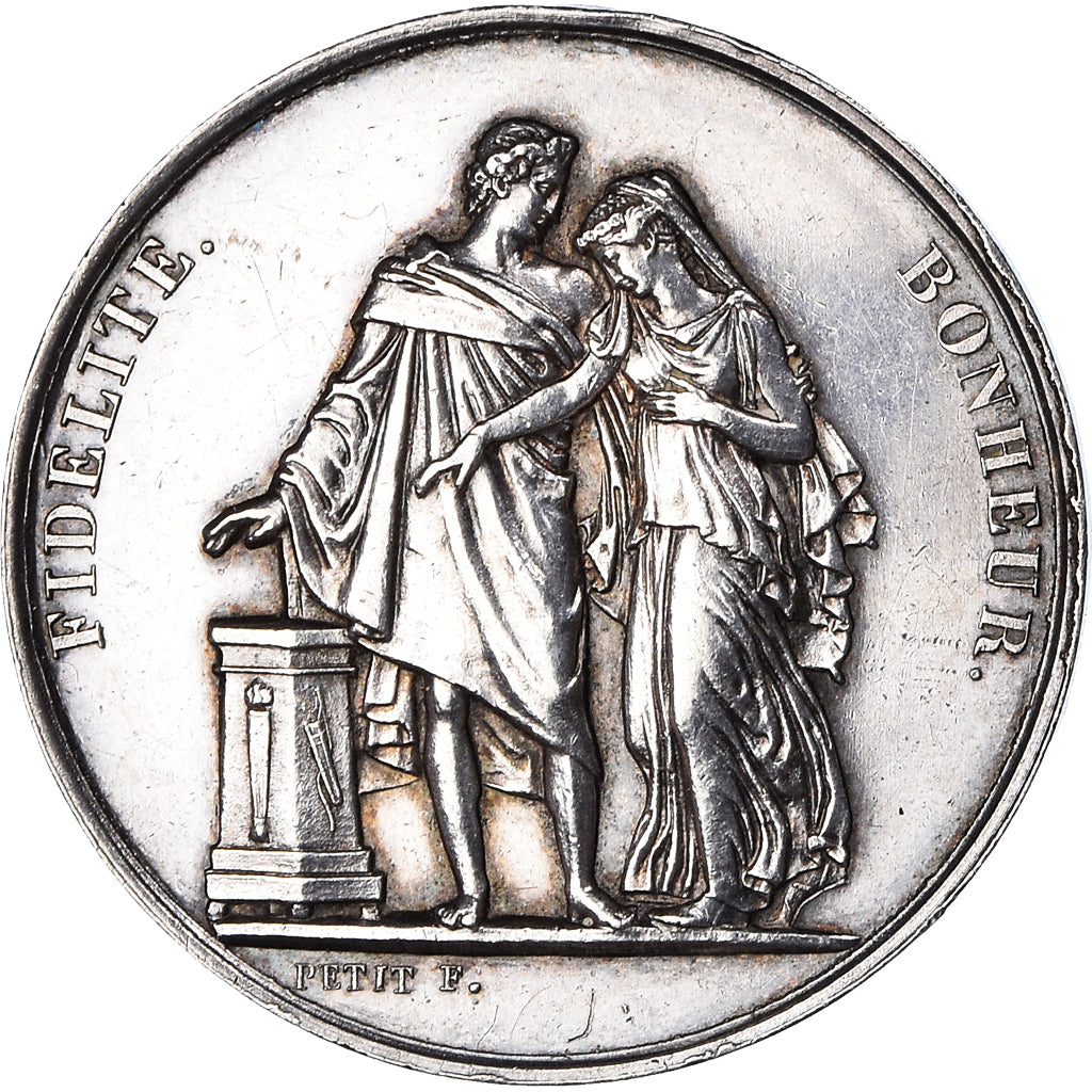France, Medal, Mariage, Fidélité Bonheur, Religions & beliefs, Petit