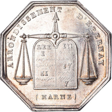 Frankreich, Token, Notaires de l'Arrondissement d'Epernay, Marne, SS+, Silber