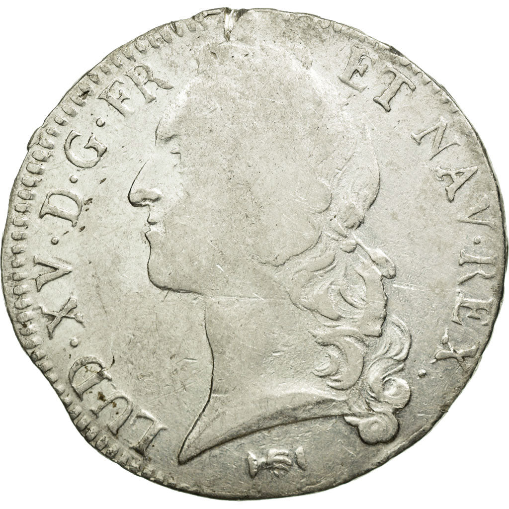Munten, Frankrijk, Louis XV, Écu au bandeau, Ecu, 1765, Bordeaux, ZG+, Zilver