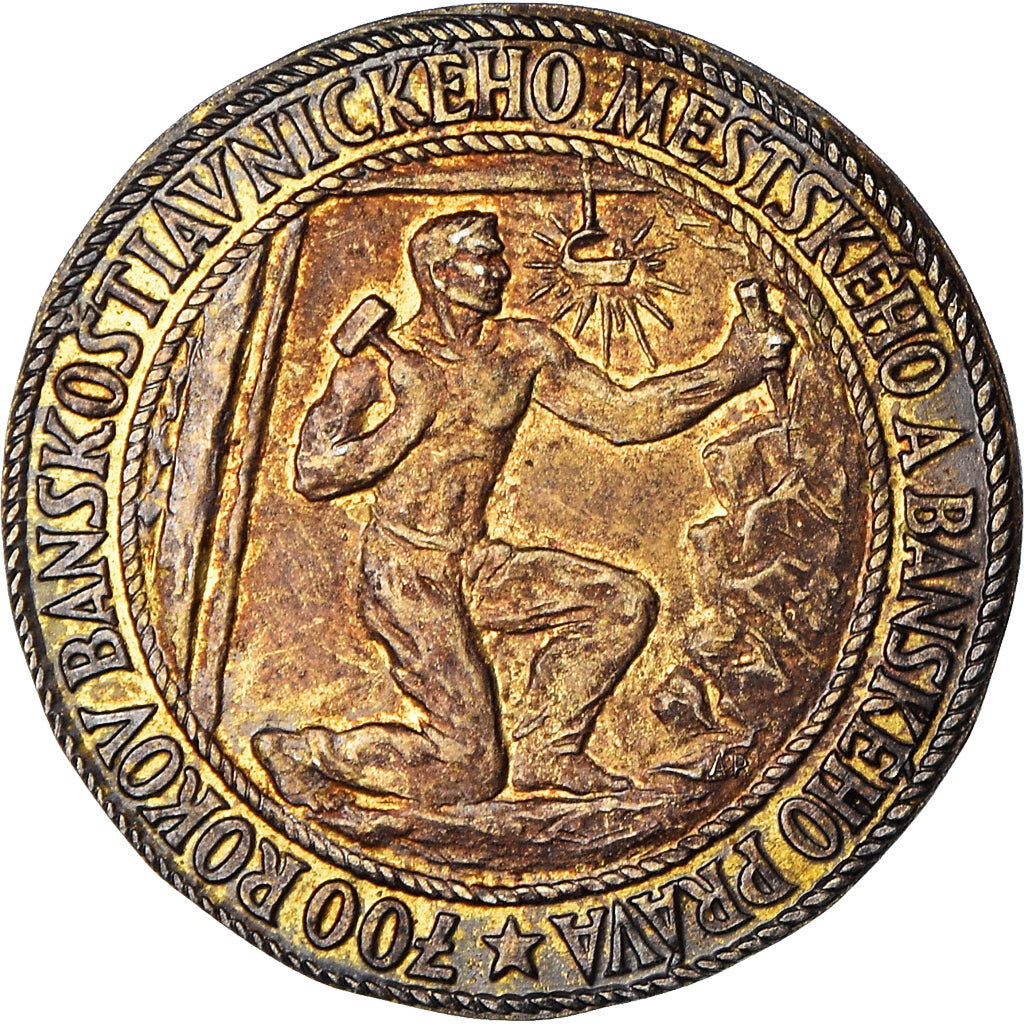 Slowakije, Token, Banska Stiavnica 700 Years of Town Privileges, 1937, UNC-