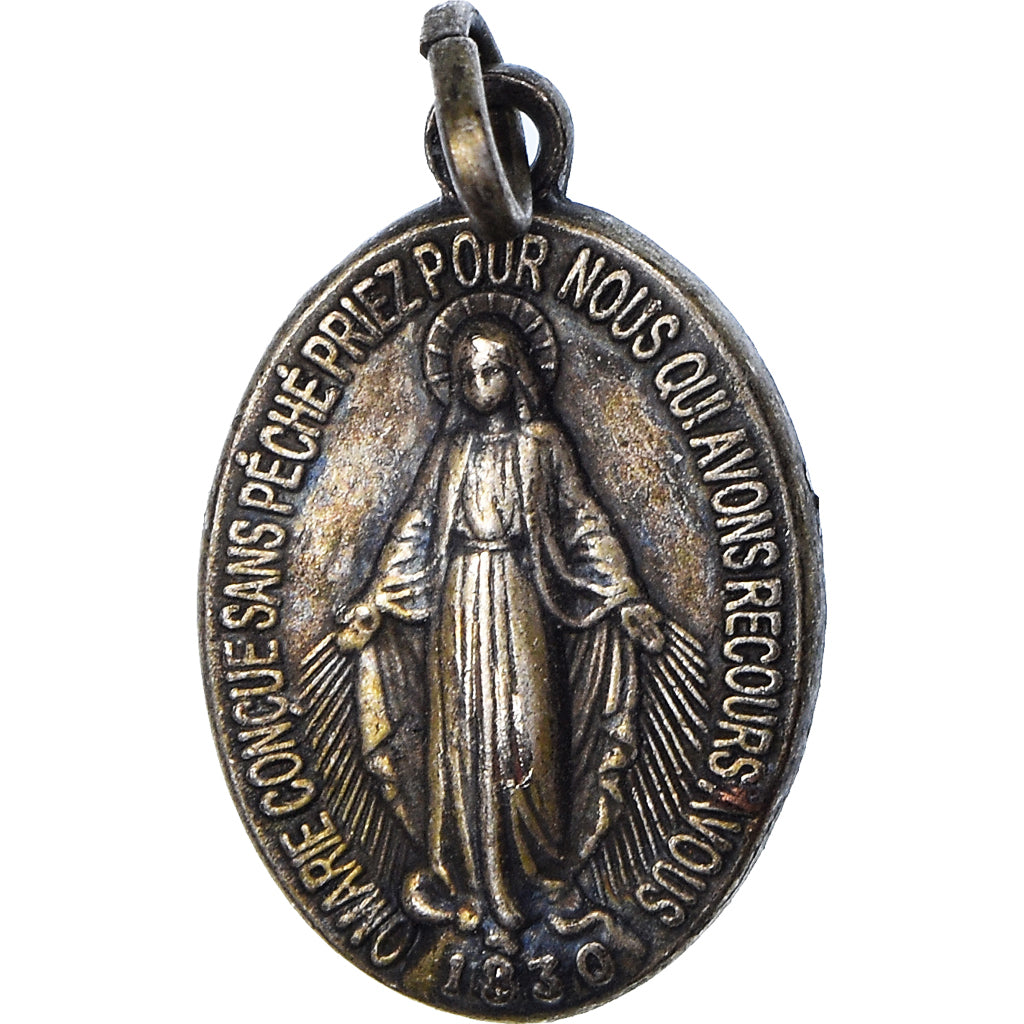 France, Medal, Religion, Marie Conçue sans Péché, EF(40-45), Silvered bronze