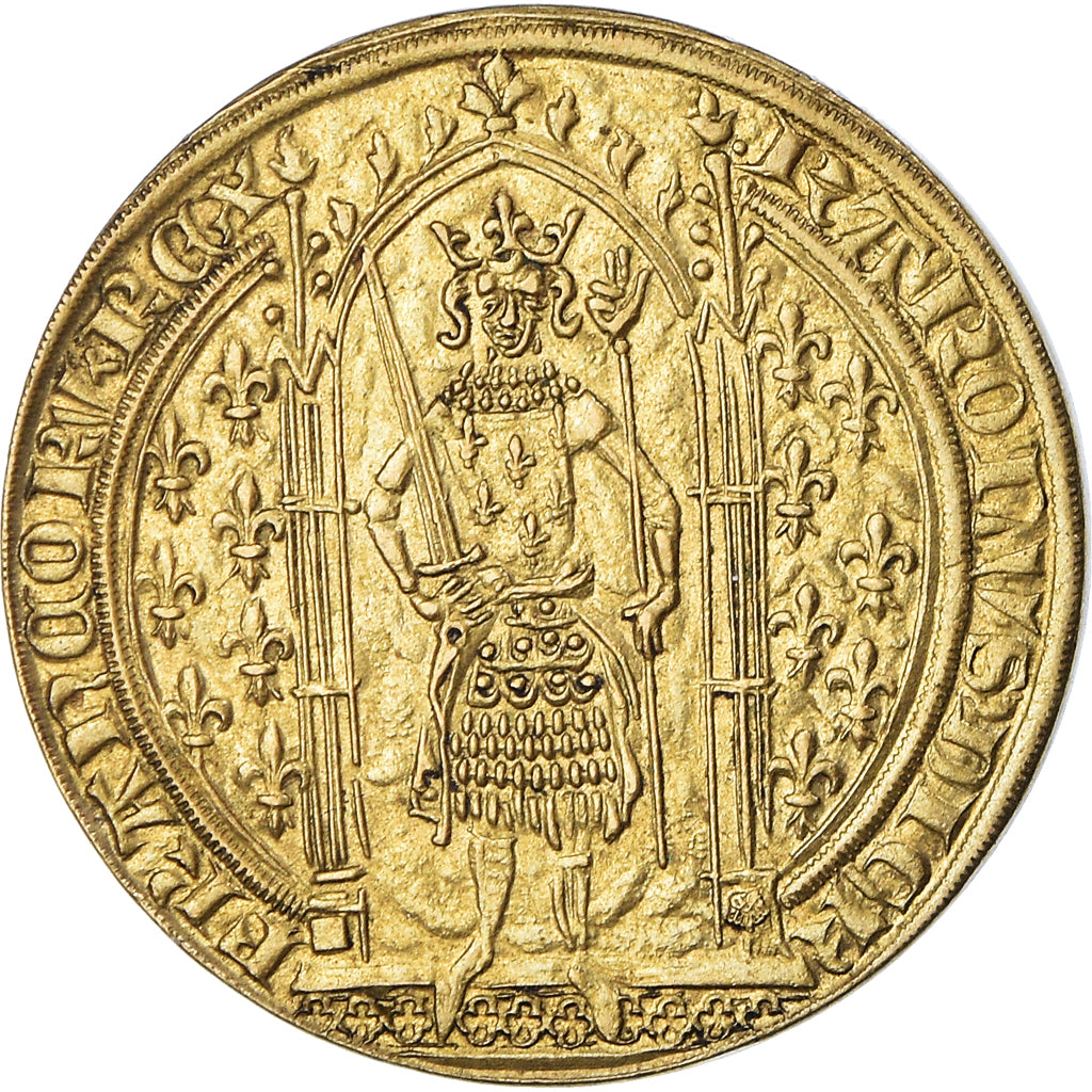 Francia, medalla, Reproduction du Franc à Pied, Charles V, History, EBC, Cobre