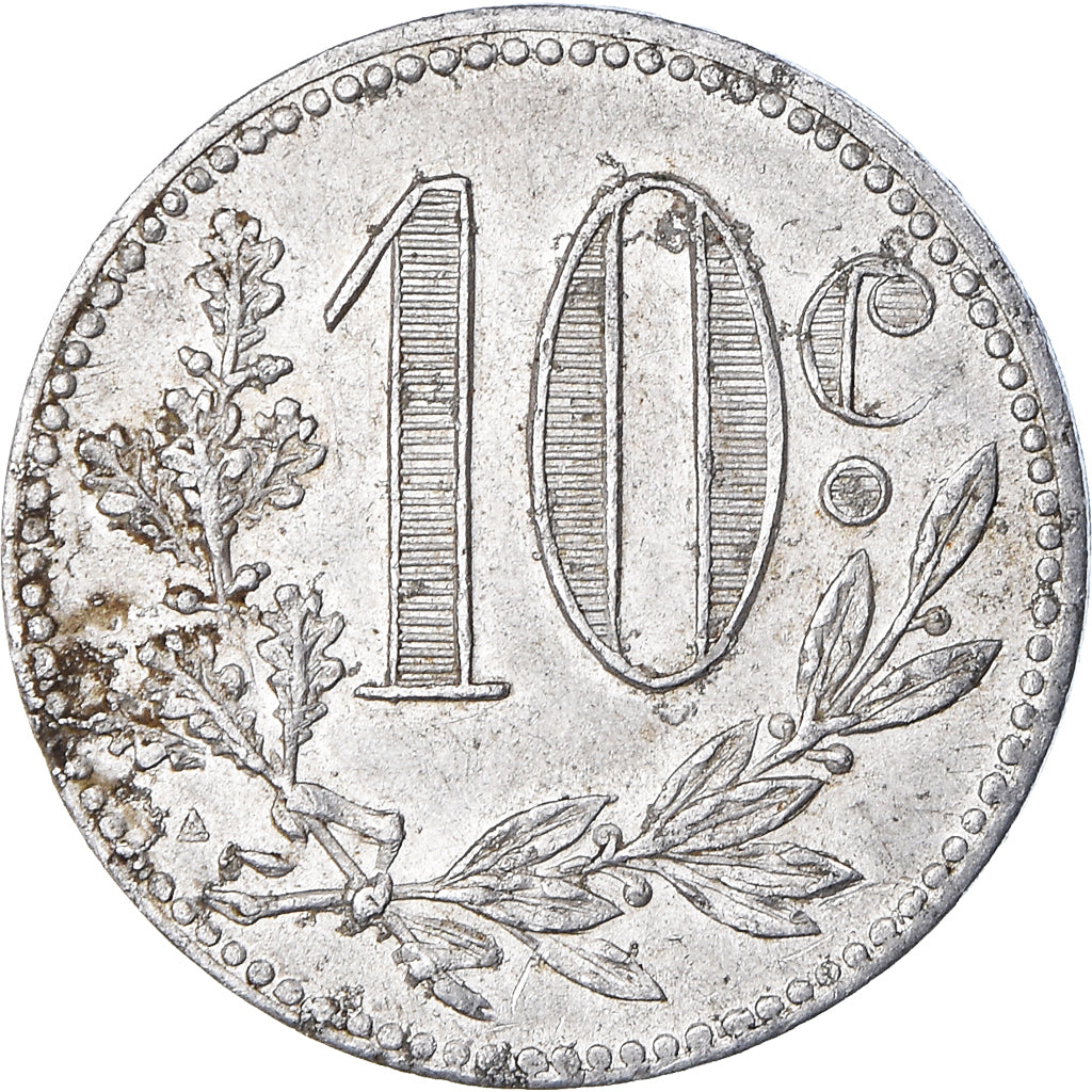 Coin, Algeria, Alger, 10 Centimes, 1916, Chambre de Commerce, VF(30-35)
