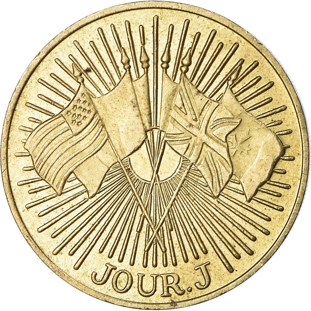 Francia, Token, 50ème Anniversaire du Débarquement, Jour J, WAR, 1994, BB