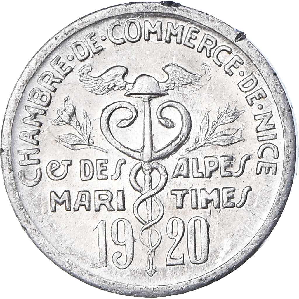 Moneta, Francia, Chambre de Commerce de Nice, 5 Centimes, 1920, SPL-, Alluminio