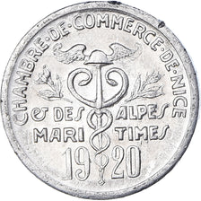 Moneta, Francia, Chambre de Commerce de Nice, 5 Centimes, 1920, SPL-, Alluminio