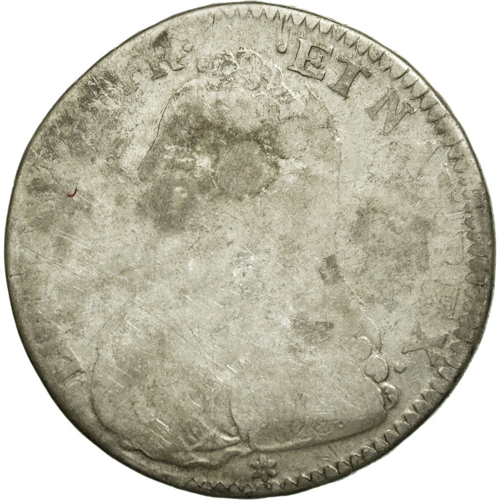 Coin, France, Louis XV, 1/2 Écu aux branches d'olivier, 1/2 ECU, 44 Sols, 1730