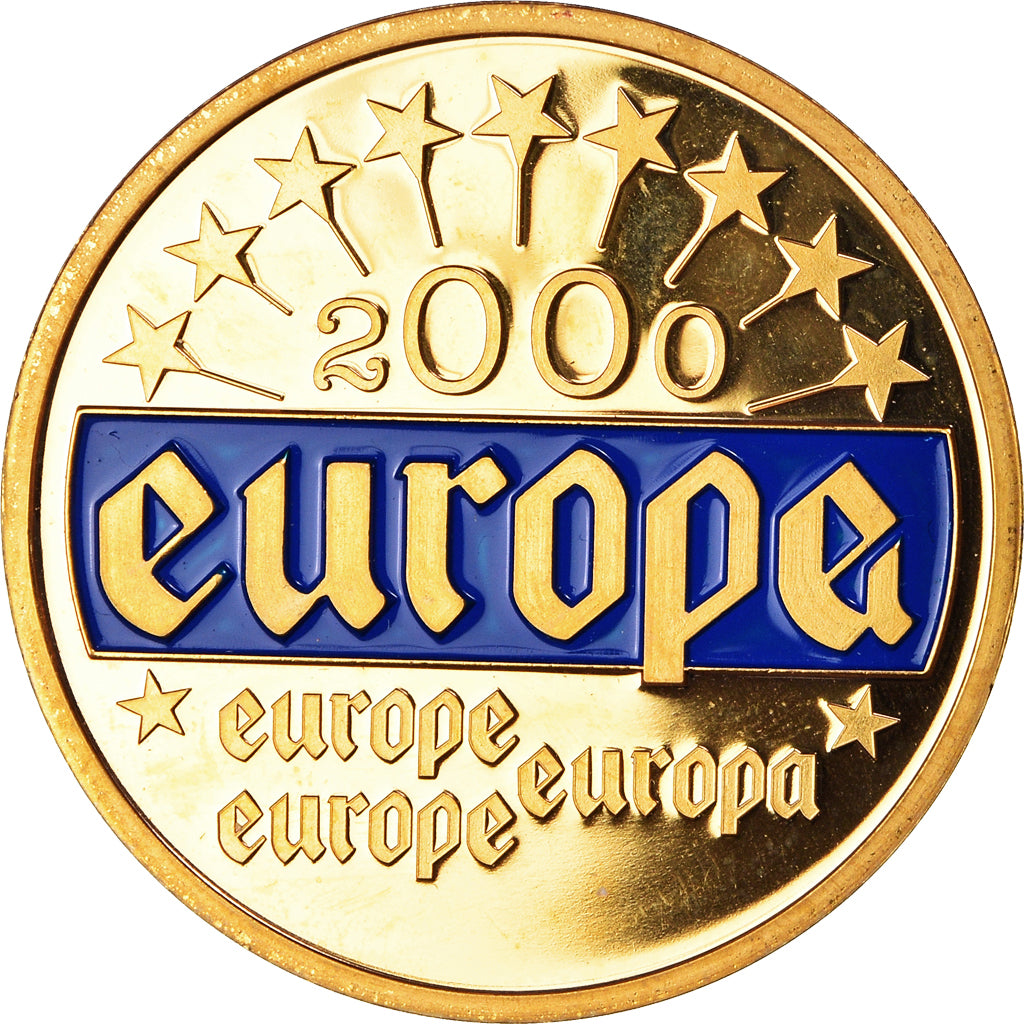 France, Medal, Europe, Europa, Politics, 2000, MS(64), Copper Gilt