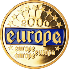France, Medal, Europe, Europa, Politics, 2000, MS(64), Copper Gilt