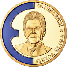 France, Medal, Europe, Viktor Klima, Politics, 1998, MS(64), Copper Gilt