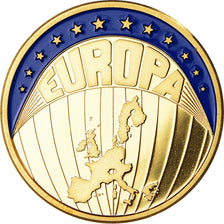 France, Medal, Ecu Europa, Politics, 1999, MS(64), Copper Gilt