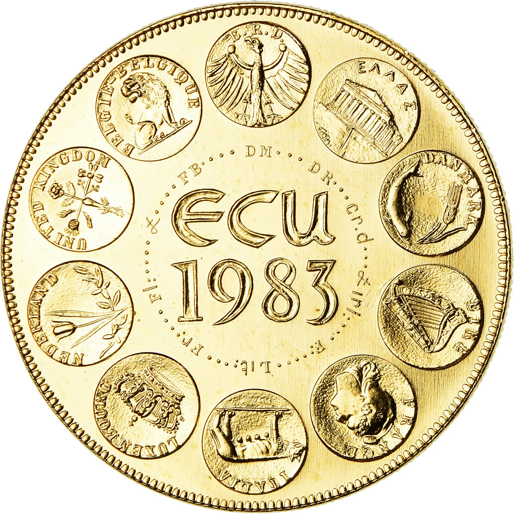 France, Medal, Ecu Europa, Europe Assise, Politics, 1983, Rodier, MS(65-70)