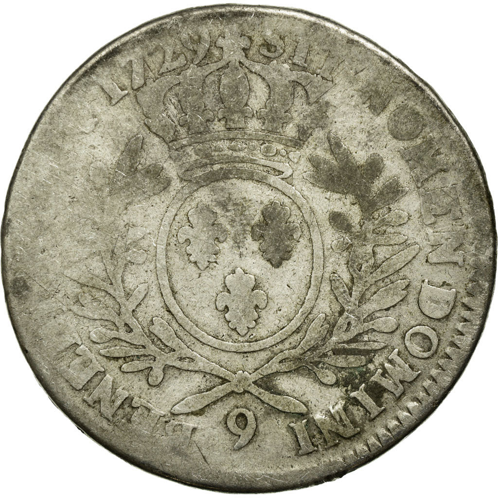 Coin, France, Louis XV, 1/2 Écu aux branches d'olivier, 1/2 ECU, 44 Sols, 1729