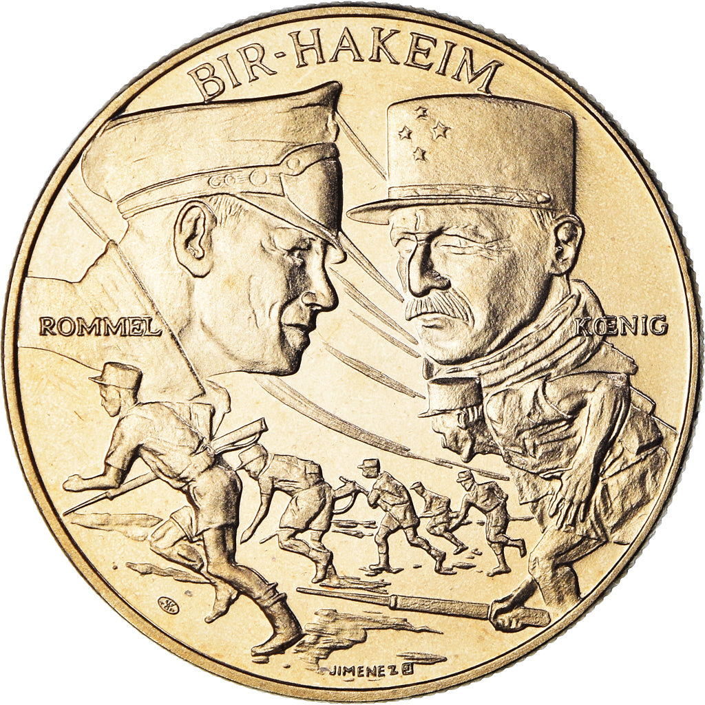France, Medal, La Bataille de Bir Hakeim, WAR, 1939-1945, MS(64), Copper-nickel