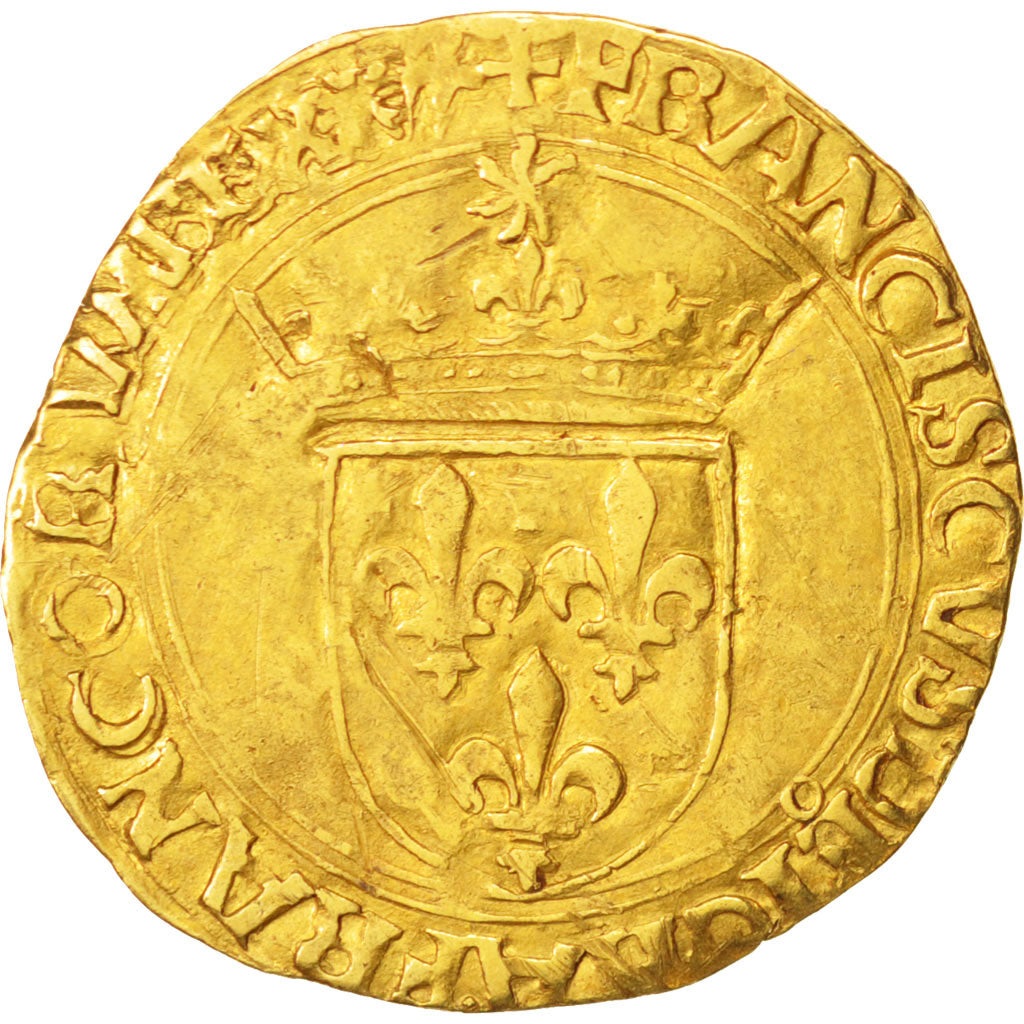 France, François Ier, Ecu d'or, Lyon, TTB, Or, Duplessy:775var