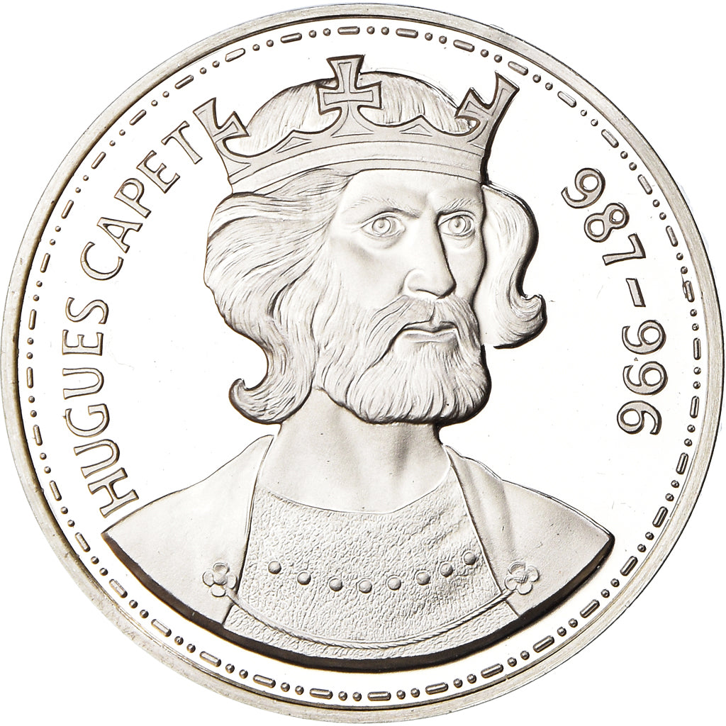 Francia, medalla, Roi de France, Hugues Capet, History, FDC, Plata