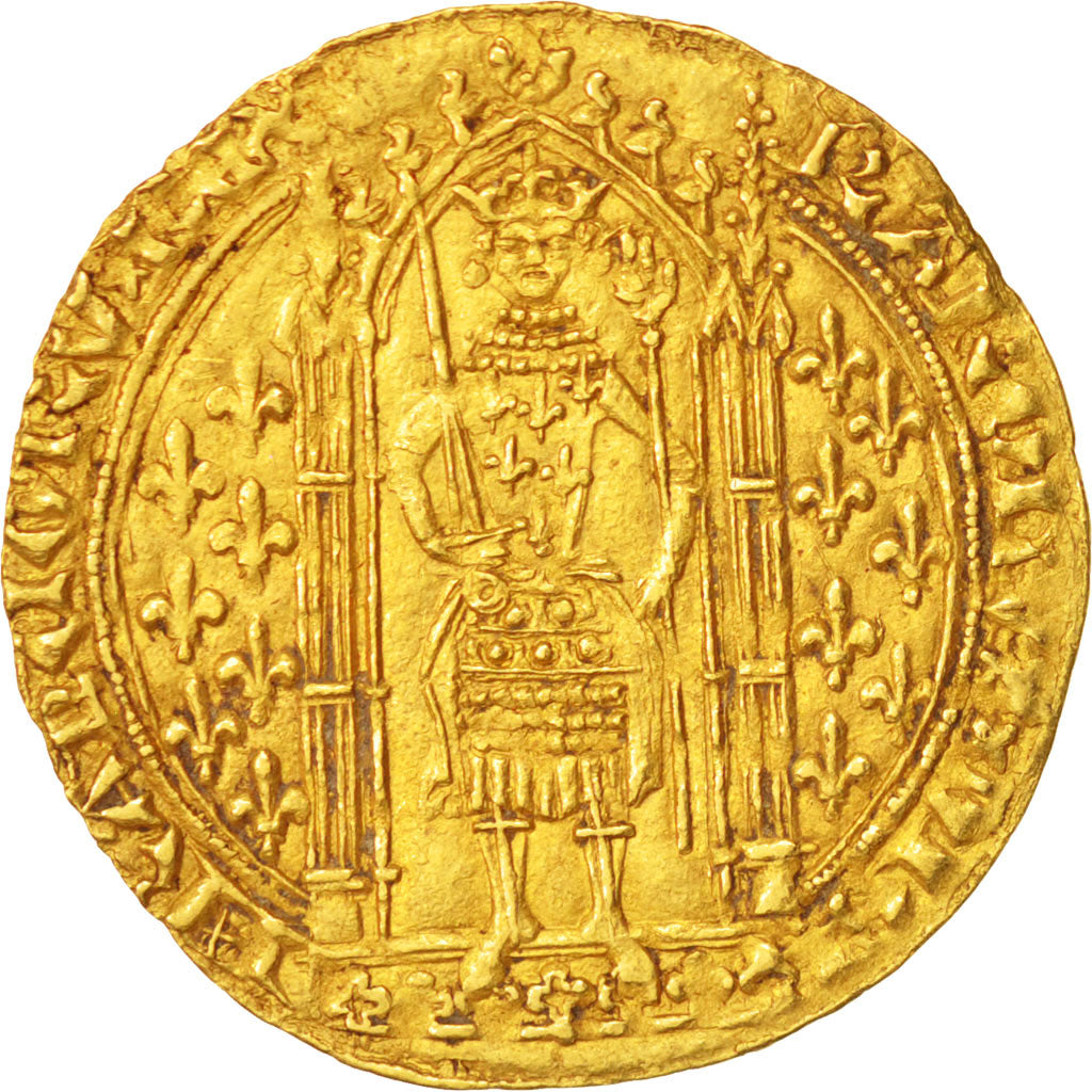 Francia, Charles V (1364-1380), Franc à pied, BB, Oro, Duplessy:360