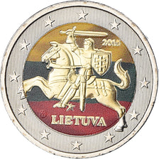 Munten, Lithouwen, 2 Euro, 2015, Colorized, UNC-, Bi-Metallic