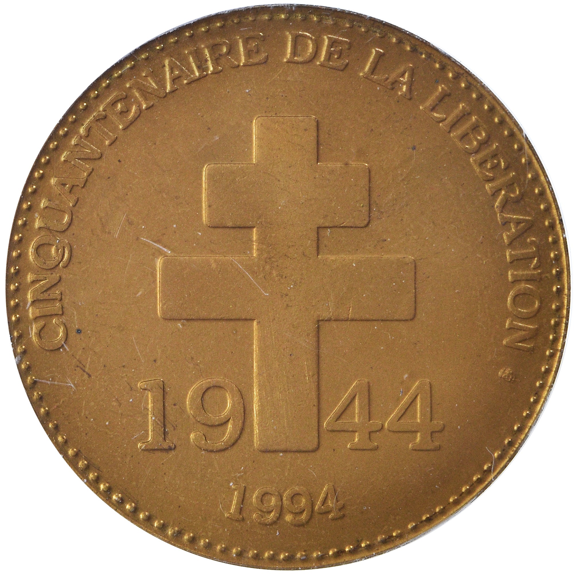 France, Médaille, Cinquantenaire de La Libération, De Gaulle, Politics, 1994
