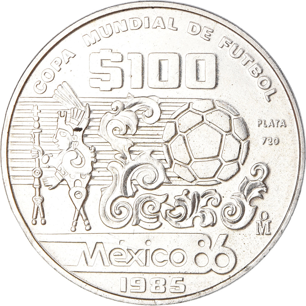 Moneta, Messico, 100 Pesos, 1985, Mexico City, SPL, Argento, KM:499