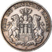Moeda, Estados Alemães, HAMBURG, 3 Mark, 1908, Hamburg, AU(50-53), Prata