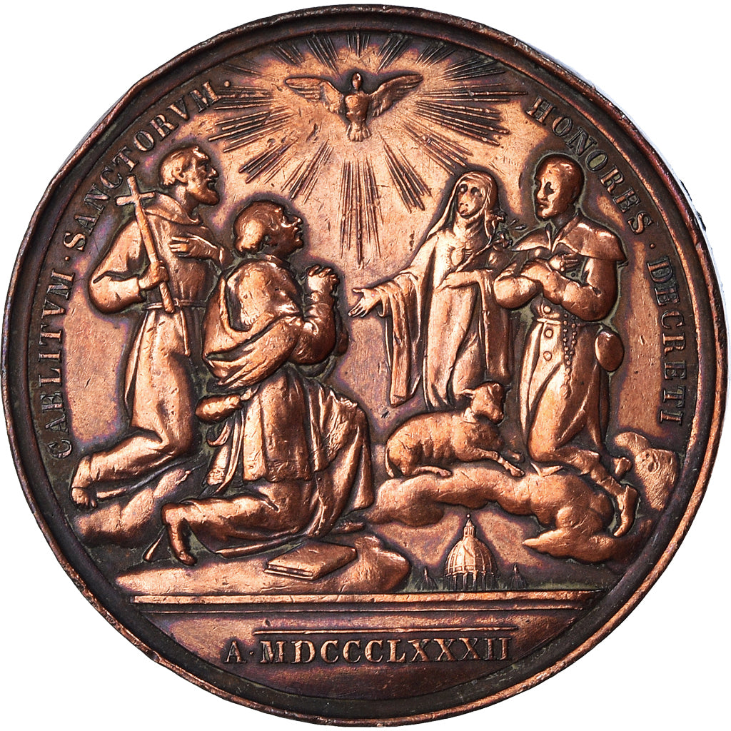 Vaticaan, Medaille, Le Pape Léon XIII, Religions., 1882, Bianchi, ZF, Koper