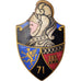 France, Insigne, 71ème Régiment d'Infanterie, Military, Emaillée, SUP, Laiton