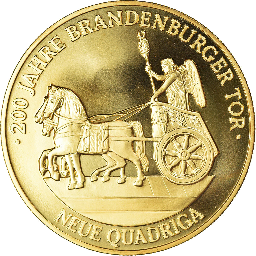 Germany, Medal, 200 Jahre Brandenburger Tor, Neue Quadriga, History, 1991