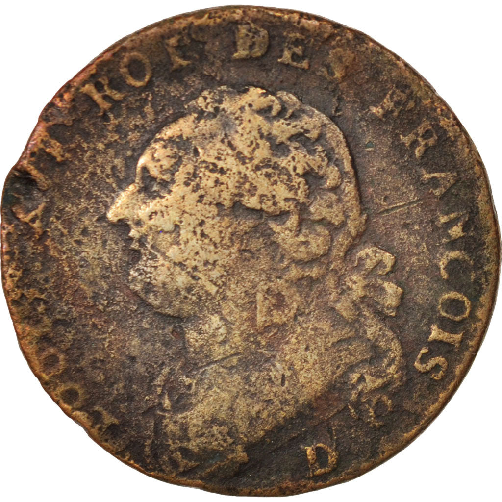 Munten, Frankrijk, 12 deniers françois, 12 Deniers, 1792, Lyon, FR, Bronze