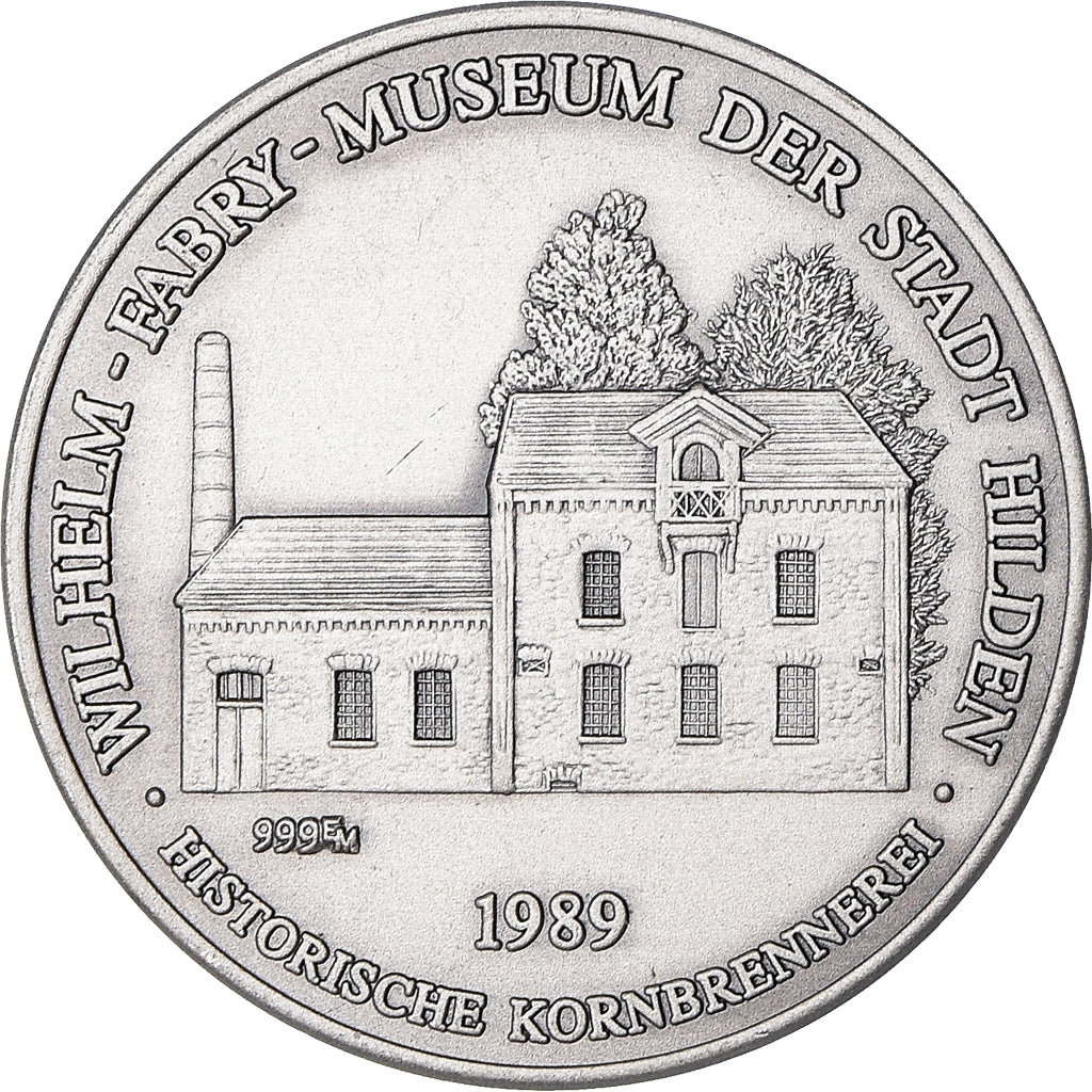 Duitsland, Medaille, Wilhelm Fabry Museum der Stadt Hilden, 1989, FDC, Zilver