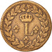 Louis XVIII, 1 Décime, 1815, Strasbourg, TB, Bronze, Gadoury:196b