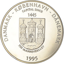 Denmark, 5 Ecu, Kobenhaun, 550th Anniversary, 1995, MS(65-70), Copper-nickel