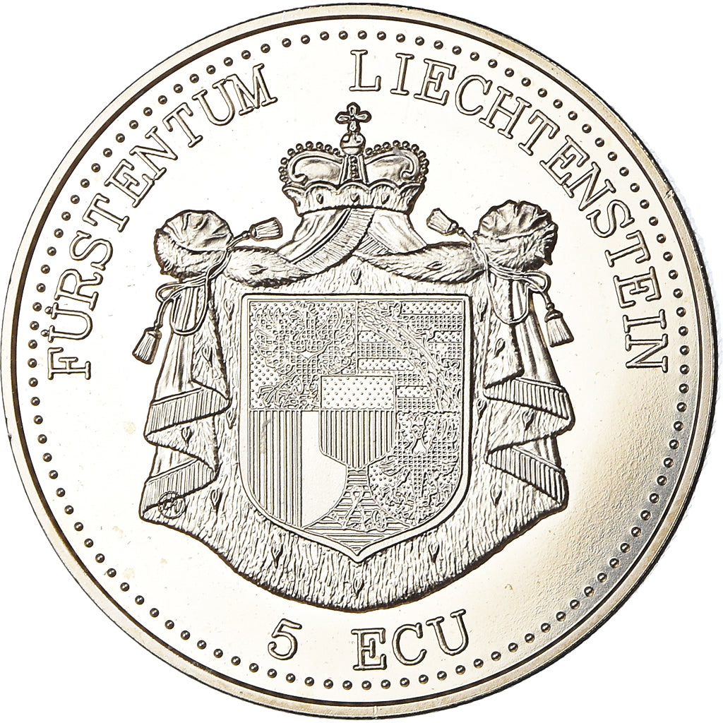 Liechtenstein, Jeton, 5 Ecu, 1995, FDC, Cupro-nickel