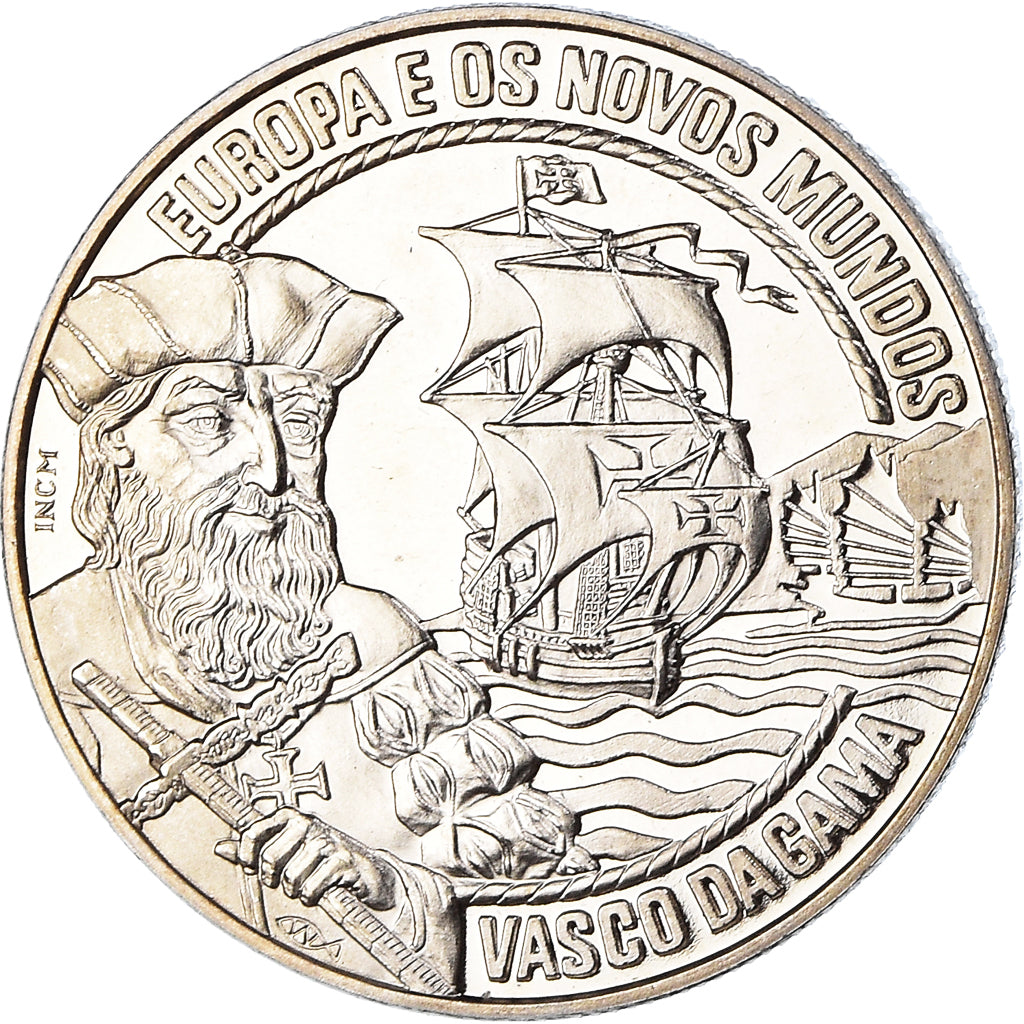 Portugal, 2-1/2 ECU, Vasco de Gama, 1995, MS(65-70), Copper-nickel