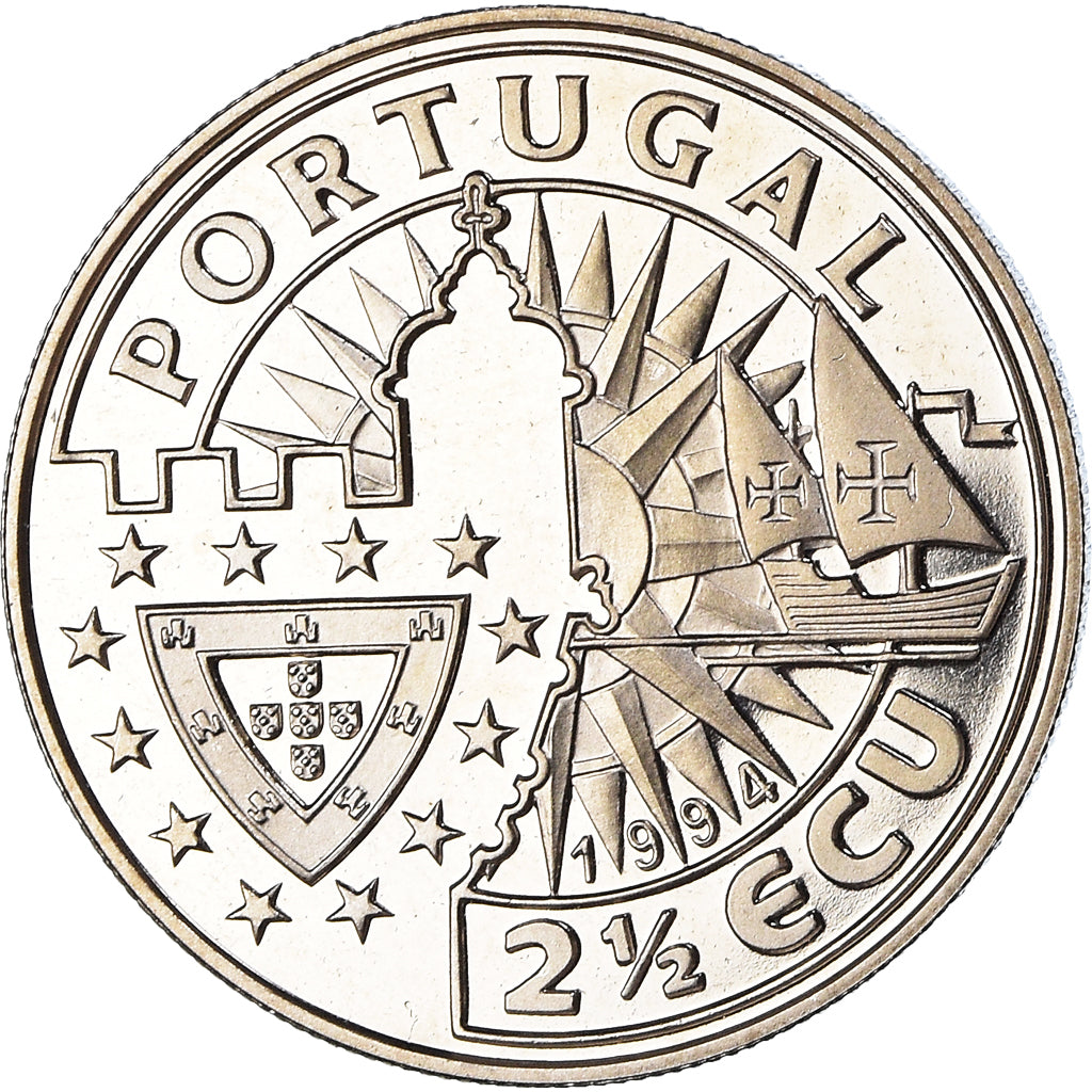Portogallo, 2-1/2 ECU, D. Manuel I, 1994, FDC, Rame-nichel