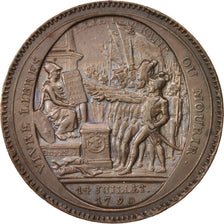 Francia, Monneron, 5 Sols, 1792, Birmingham, BB, Bronzo, KM:Tn34