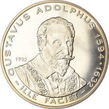 Münze, Schweden, Gustavus Adolphus, 5 Ecu, 1992, Proof, STGL, Kupfer-Nickel