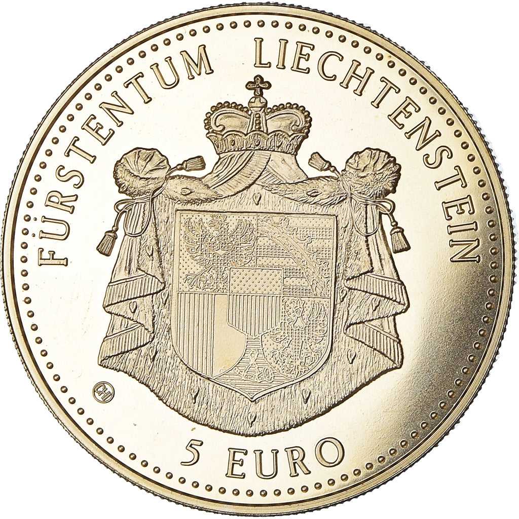 Liechtenstein, 5 Euro, 1996, St.Florin Kirche Vaduz, FDC, Cupro-nikkel