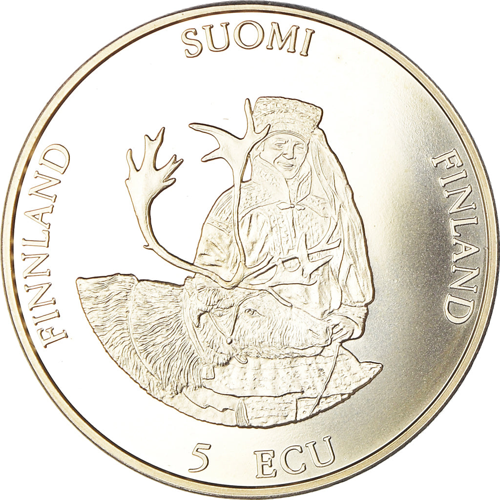 Monnaie, Finlande, Rovaniemi, 5 Ecu, 1994, FDC, Cupro-nickel
