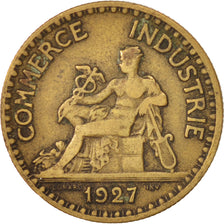 France, Chambre de commerce, 2 Francs, 1927, Paris, VF(20-25), Aluminum-Bronze
