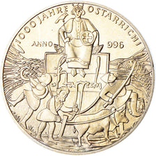 Austria, Token, European coinage test, 5 euro, History, 1996, SC+, Cobre -
