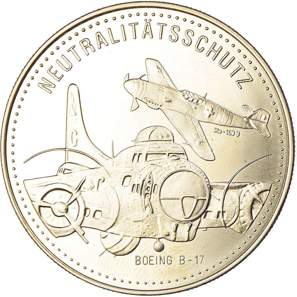 Switzerland, Token, 5 Ecu, Aviation, 1995, MS(65-70), Copper-nickel
