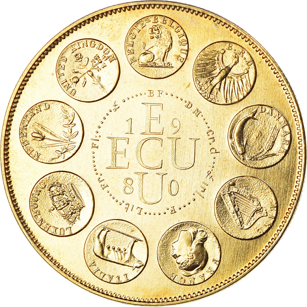 France, Medal, Ecu Europa, Europe Assise, Politics, 1980, Rodier, MS(65-70)