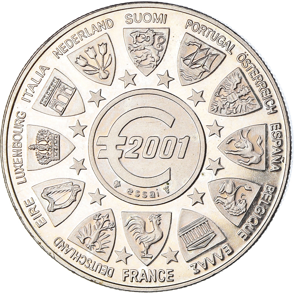 France, Medal, L'Europe, Semeuse, 2001, MS(63), Copper-nickel