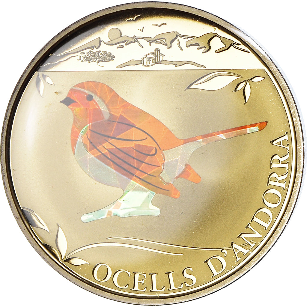 Moeda, Andorra, Ocells, Diner, 2012, MS(64), Cobre-níquel