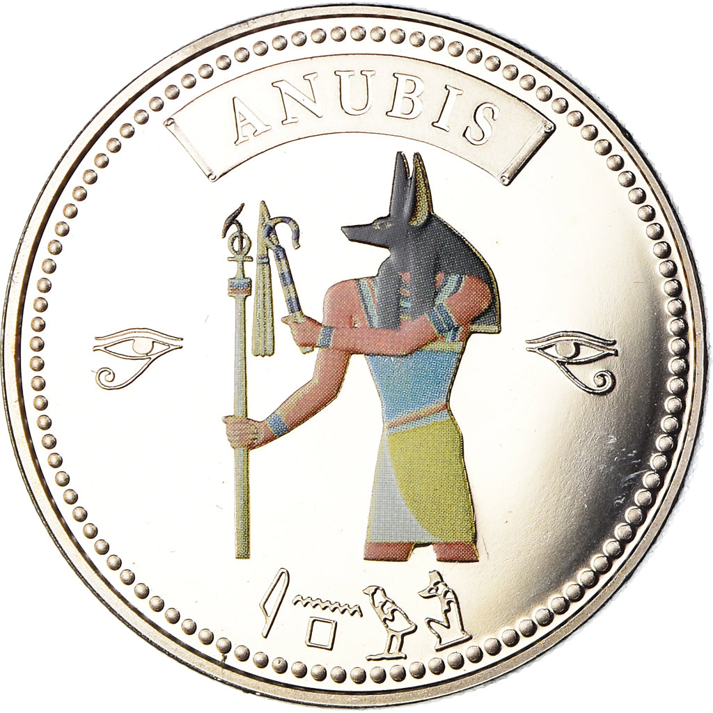 Egypt, Medal, Trésors d'Egypte, Anubis, History, MS(65-70), Copper-nickel