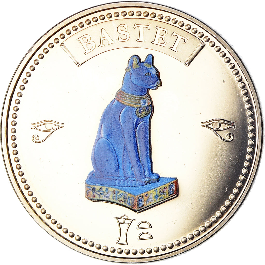 Egitto, medaglia, Trésors d'Egypte, Bastet, History, FDC, Rame-nichel