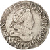 Coin, France, Louis XIII, 1/2 Franc, grosse tête laurée au col fraisé, 1/2
