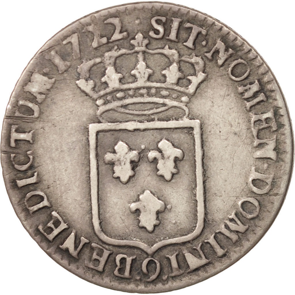 Munten, Frankrijk, Louis XV, 1/3 Écu de France, 1/3 Ecu, 1722, Rennes, FR